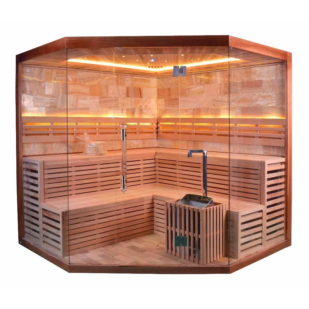 

STLFBest Selling Wholesale Price 4~6 People Hemlock Red Cedar Traditional Wood Steam Sauna Room