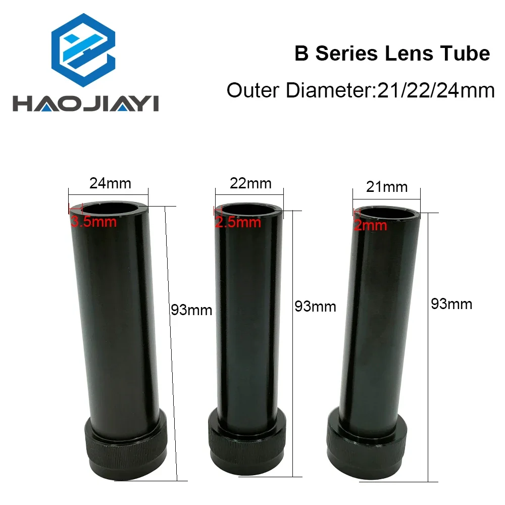 HAOJIAYI CO2 Lens Tube Outer Diameter 21/22/24mm for Lens Dia.20mm for CO2 Laser Cutting Machine