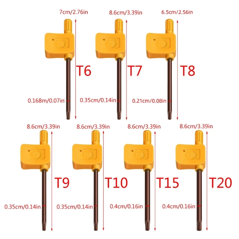 렌치 Torx 키 도구 기계 나사 플래그 핸들 스패너, 보안 볼트 홀 스크루 드라이버, 기계 수리 도구