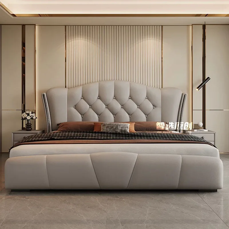 Luxury Princess Bed Modern Space Saving Queen Double Design Wooden Beauty Bed Full Girls Letto Matrimoniale Trendy Furniture