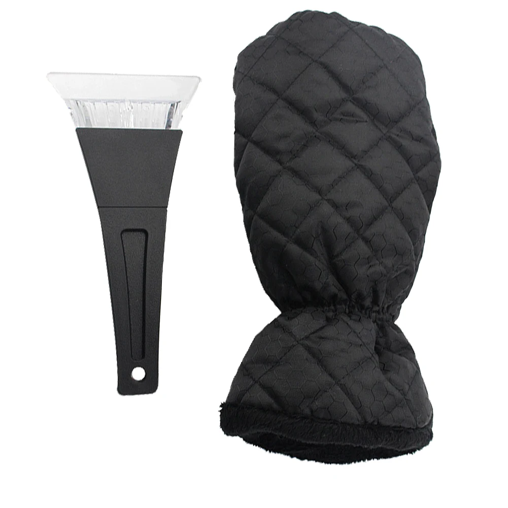 Winter Thickened Car Gloves + Snow & Ice Shovel - Car Snow Defroster & Scraper Tool