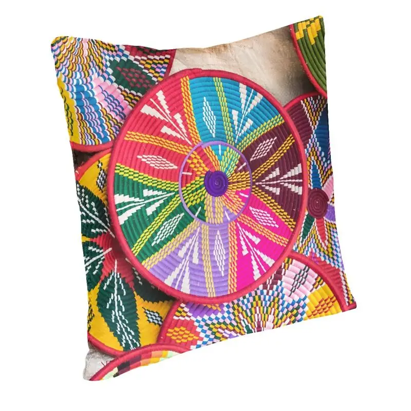 Nordic Style Ethiopian Plates Cushion Covers 40x40cm Velvet Sefed Pillow Case for Sofa Car Square Pillowcase Home Decorative