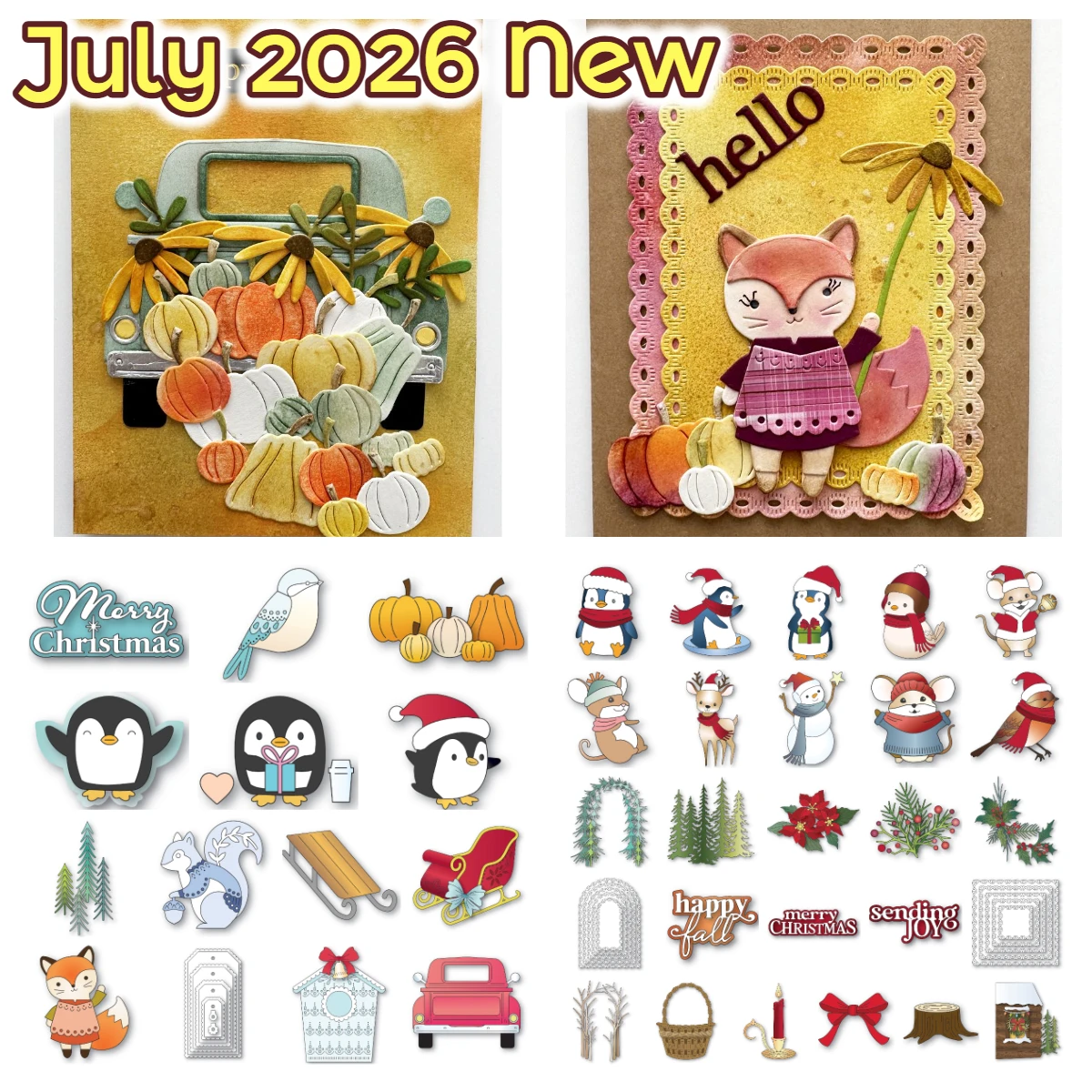 July 2026 New Birch Press Design Trimmed Trees Dies Metal Cutting Dies Christmas DIY Scrapbooking