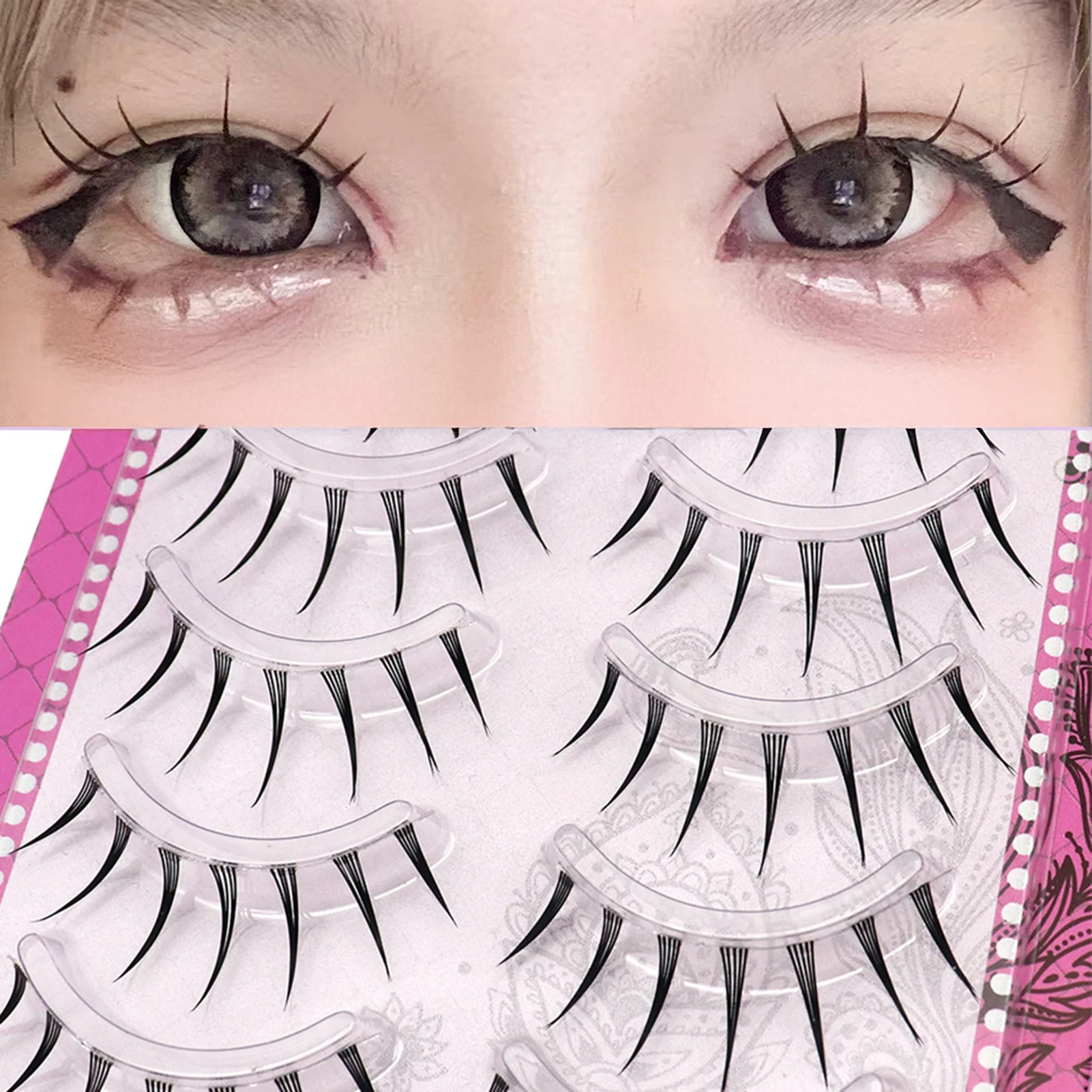 

C Curl Daily Аниме Манга Ресницы Натуральный вид Полные полоски ресниц для использования в день Свадебный отдых