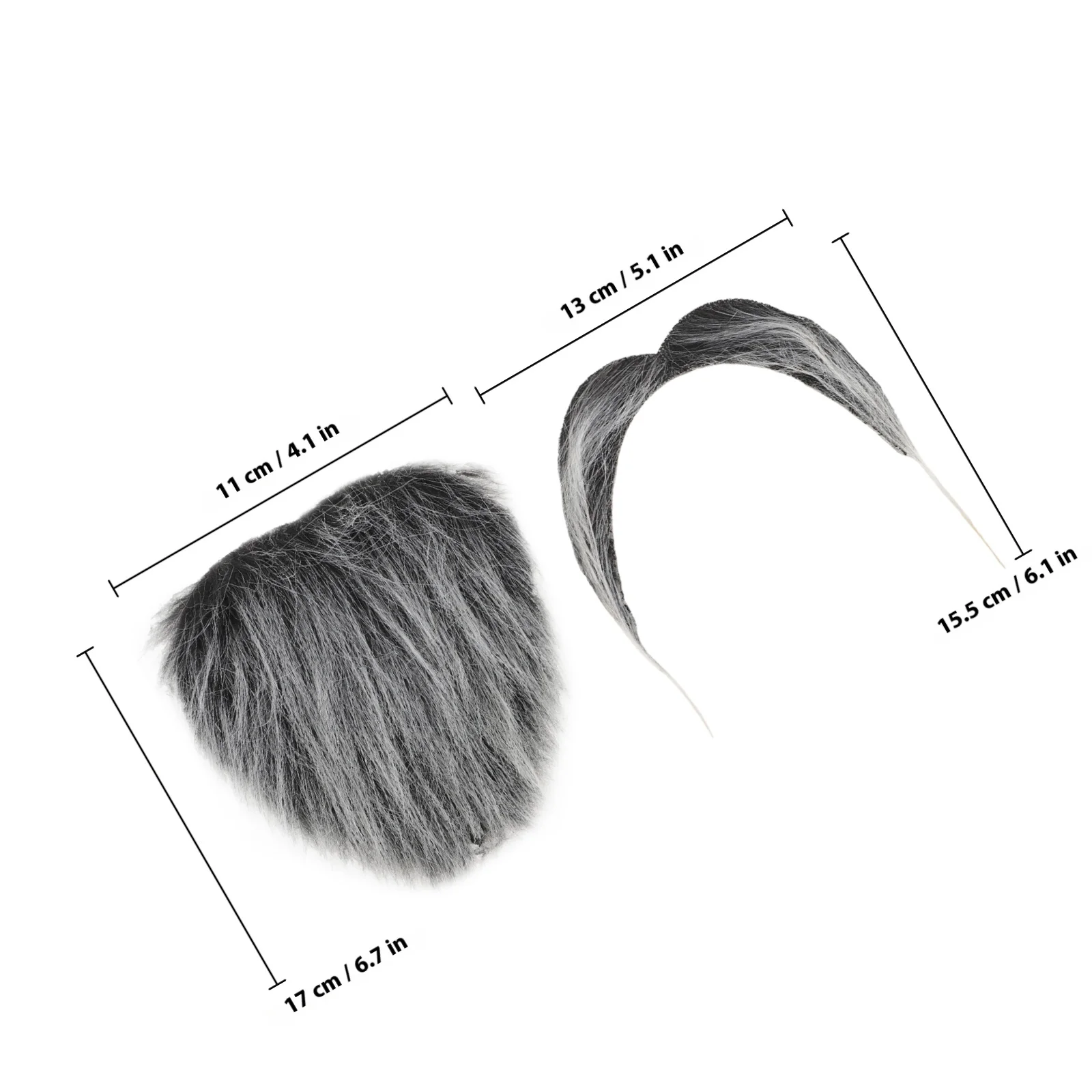 1 ชุดเครื่องแต่งกายเคราปลอมที่เหมือนจริงมาก ขนบนใบหน้าปลอมสำหรับงานปาร์ตี้ฮาโลวีน คอสเพลย์ อุปกรณ์ประกอบฉากเครา ของตกแต่ง