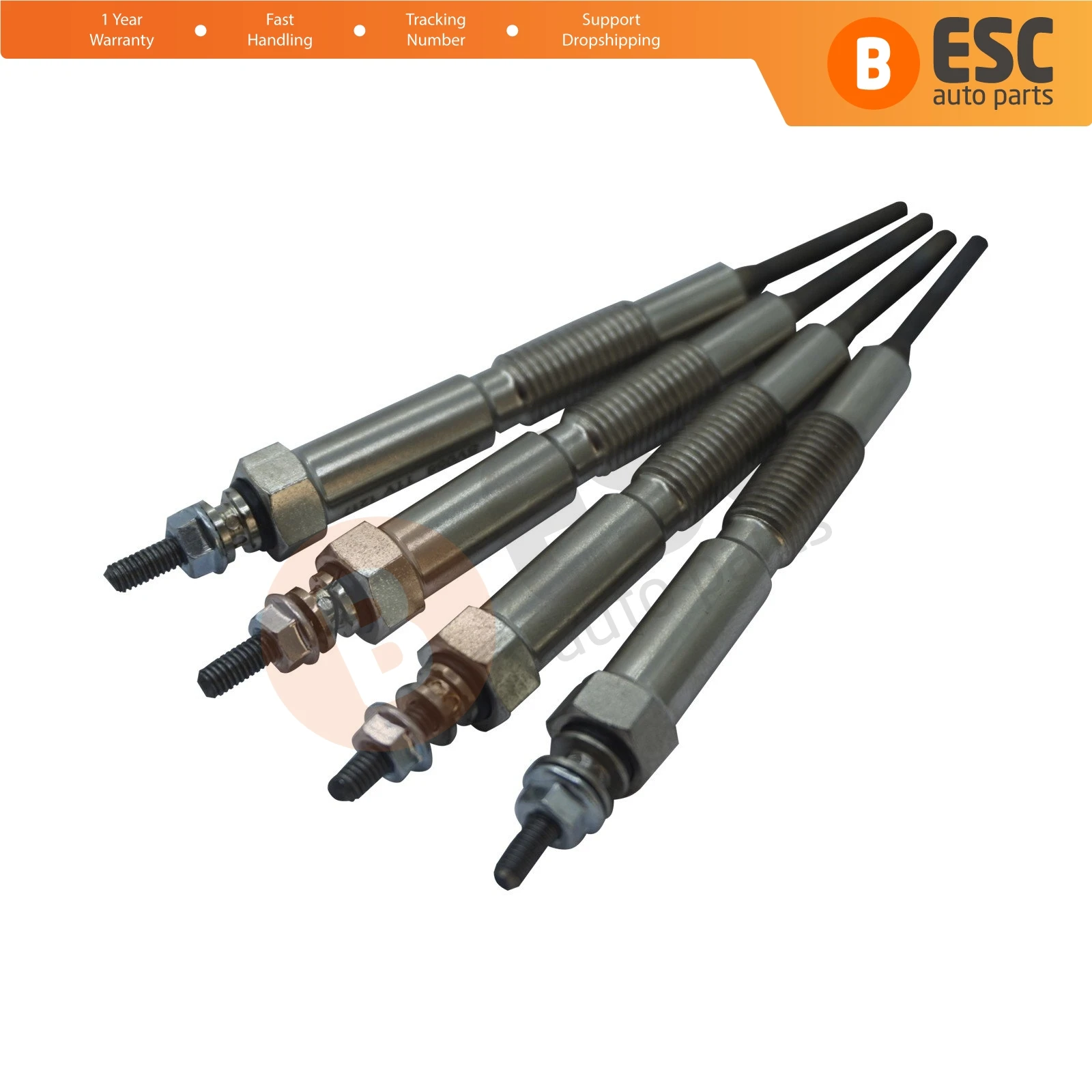 ESC Auto Parts EGP74-1 4 Pieces Heater Glow Plugs 11 Volt RF2A1860, 0100226526 for Mazda 2.0D Fast Shipment Ship From Turkey