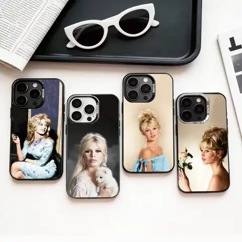 B-Brigitte B-Bardot-S   Phone Case For iPhone17,16,15,14,13,12,11 Plus,Pro Max Colored Silver Plated Inside Cover