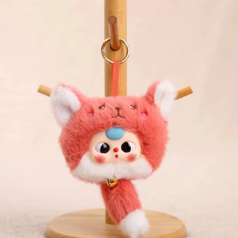 Nuevo lindo bebé de dibujos animados tres conejos llavero de peluche Animal transformable juguete de peluche Adorable Mini muñeca dulce regalo para niñas