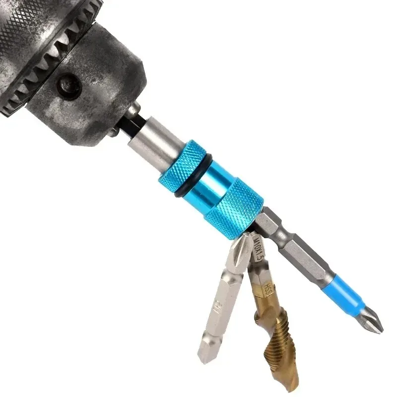 For Adjustable Extension Rod Tool Electric Screwdriver 1/4 Stainless Steel Bit Limit Magnetic Connecting Rod Screwdriver Depth