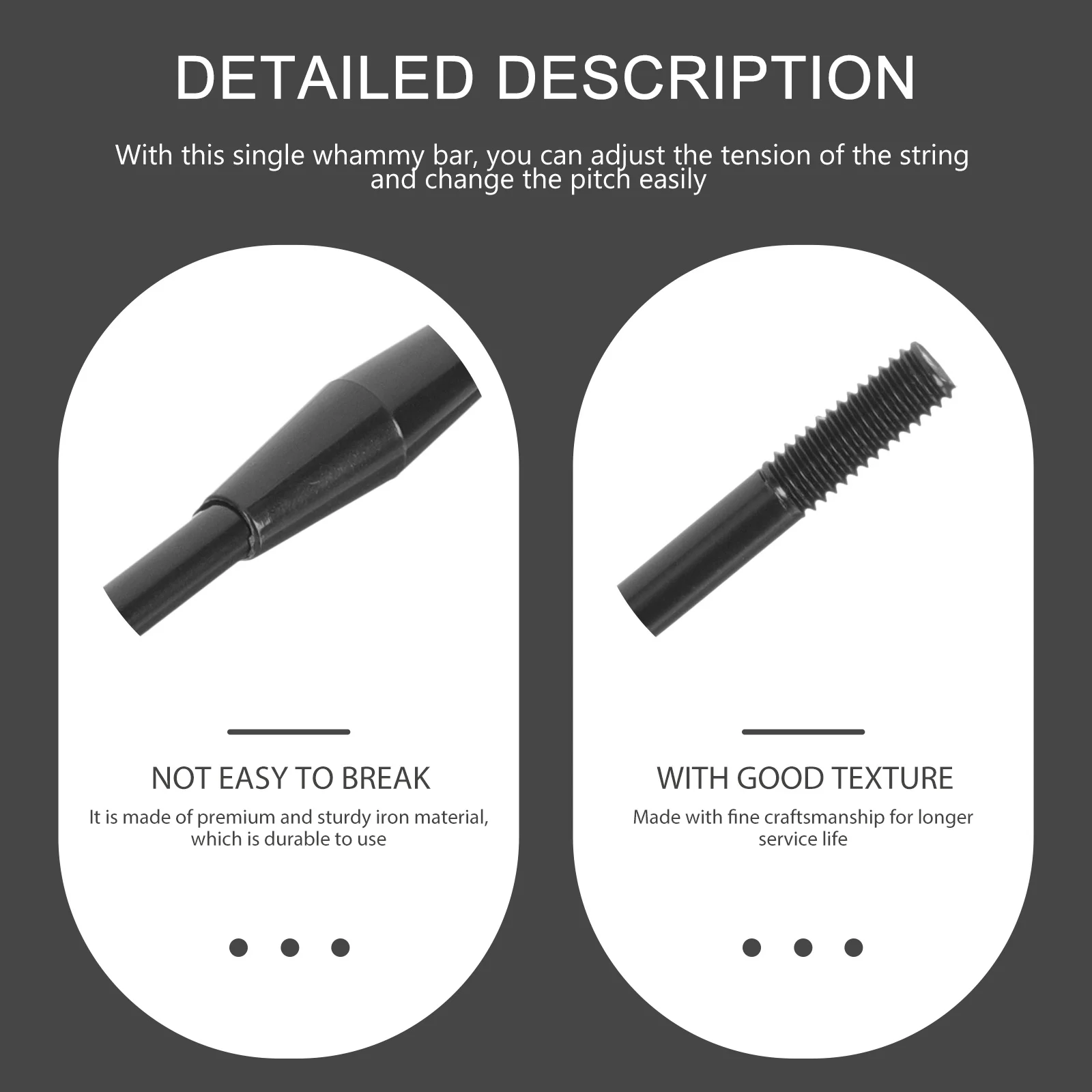 

Iron Tremolo Arm Single Whammy Bar for Electric Guitar Durable Replacement Vibrato Arm Guitar Accessory Whammy Bar