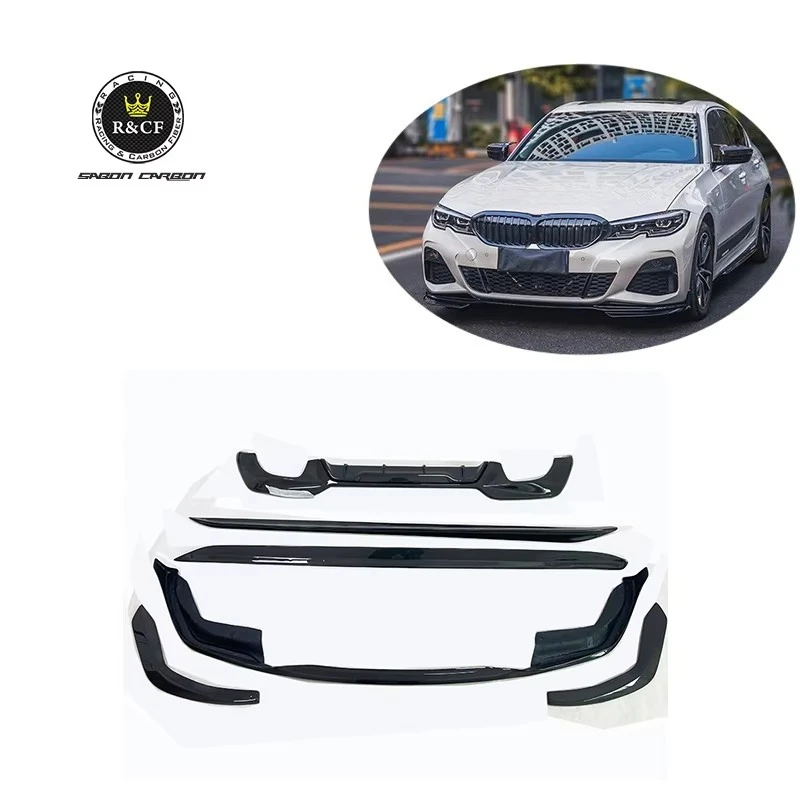 

2020-21 New for BMW 3 Series G20 MP Style Carbon Fiber Body Kit Front Lip Side Skirts Diffuser Carbon Fiber Bumpers for BMW Cars