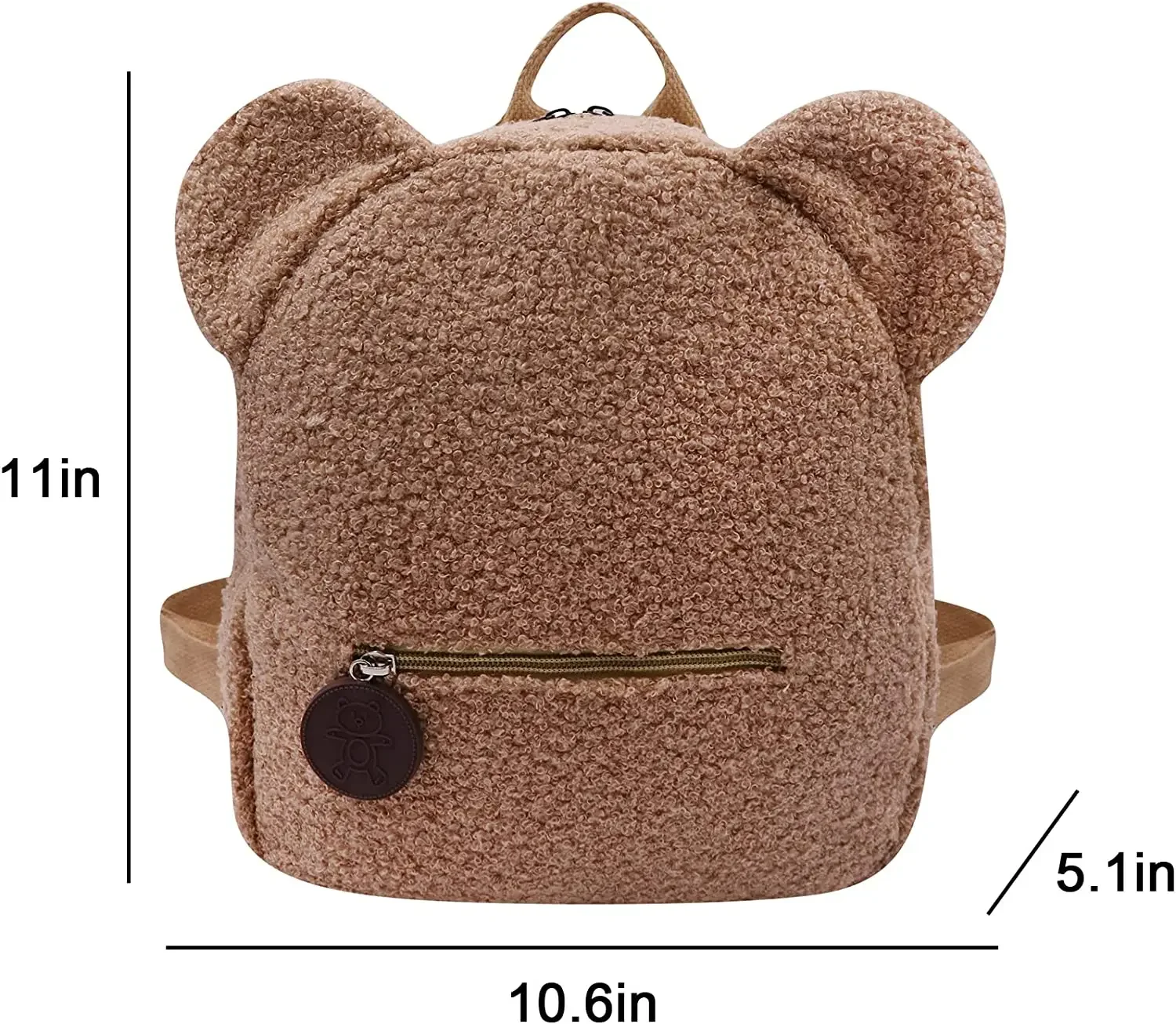 Personalized Baby Pink Bear Backpacks Portable Children Travel Shopping Rucksacks Women\'s Cute Bear Shaped Shoulder Backpack