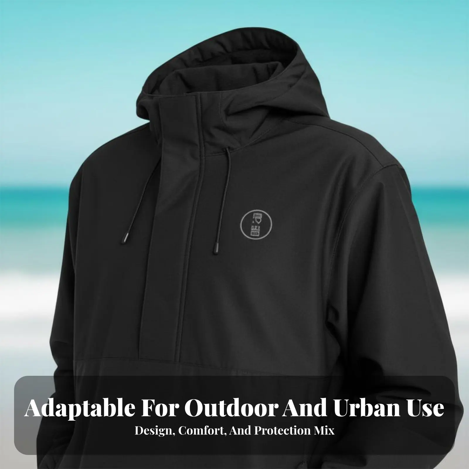 

Ветровка-смок, ветрозащитная и водонепроницаемая куртка для активного отдыха, теплая, унисекс, черная