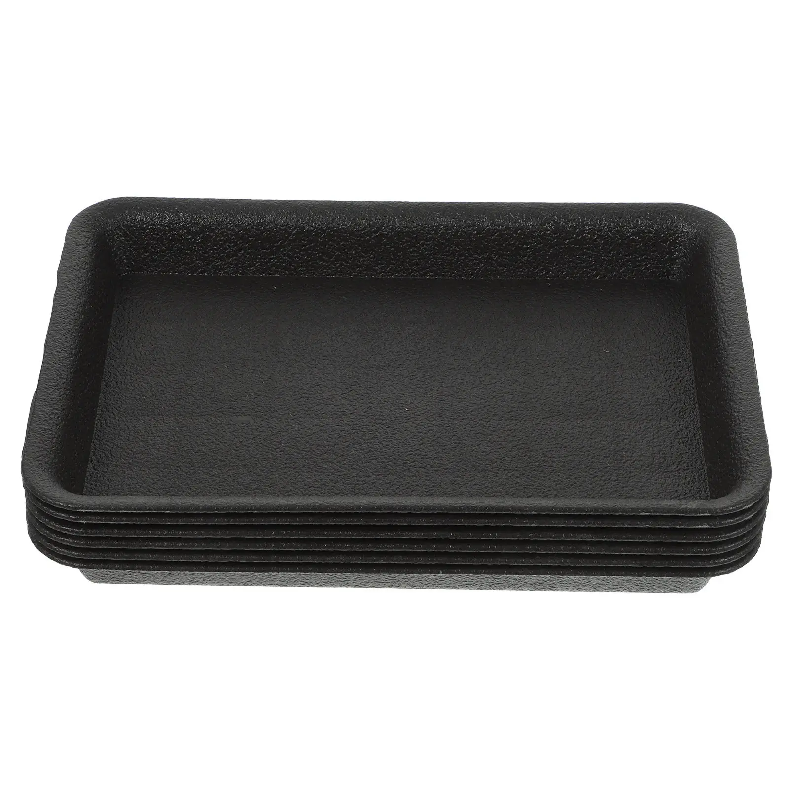 6Pcs Rectangular Plant Trays Plastic Flower Pot Saucers Drainage Tray for Indoor Plants Outdoor Potted Plants Soil Water