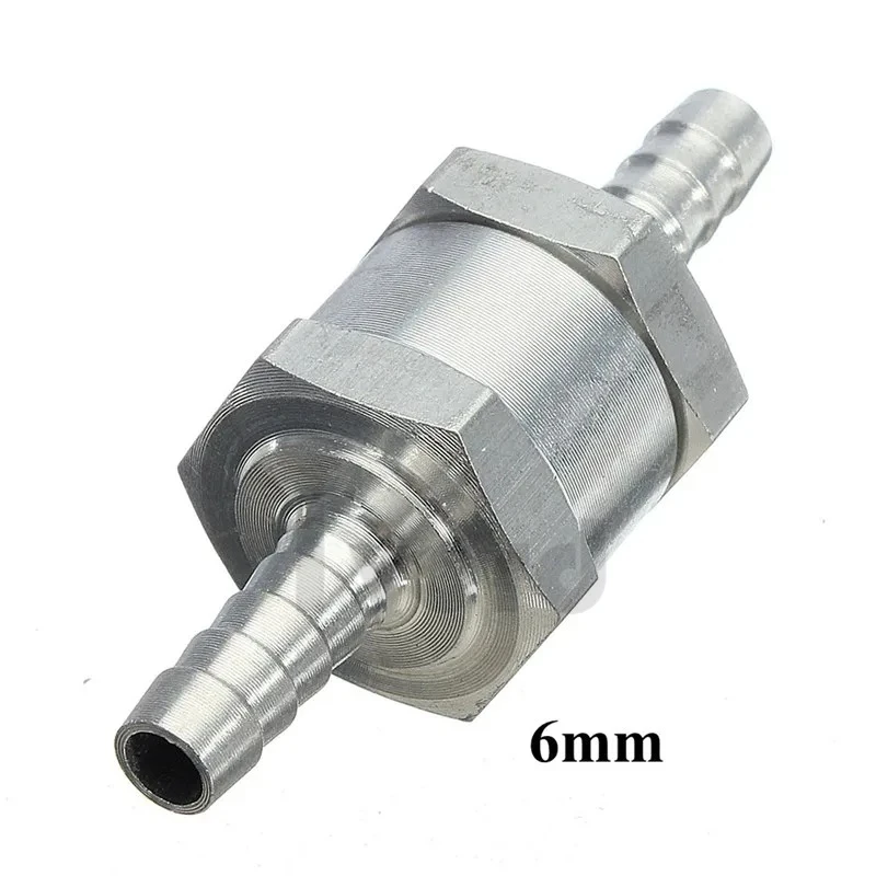 One Way 6/8/10/12/14/16mm 6 Size Valves Aluminium Alloy Fuel Non Return Check Valve One Way Fit Carburettor Wholesale Price