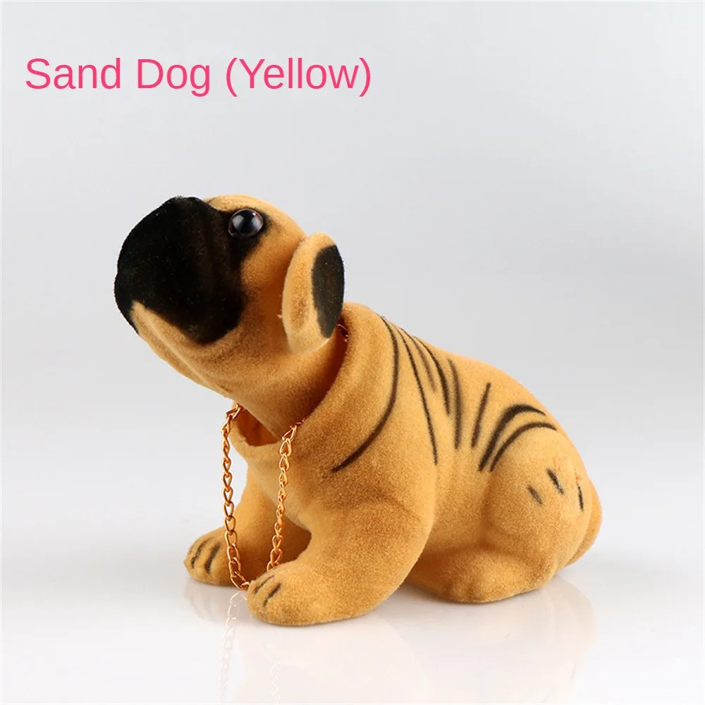 Nodding dog shaking his head tiger doll resin simulation dog toy dashboard decoration car ornaments cute girl car accessories