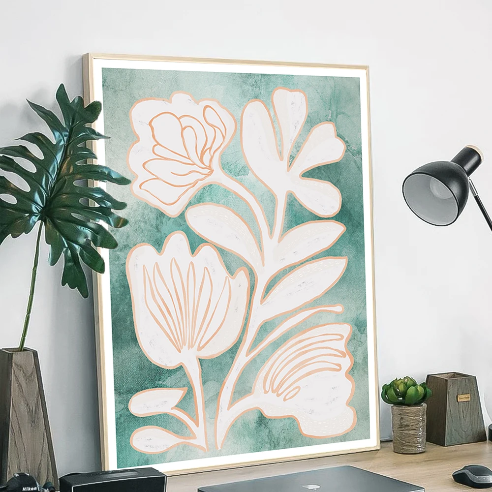Abstract Green System Matisse Canvas Painting Flower Market Wall Art Vase Art Prints Vintage Living Room Bedroom Home Decoration