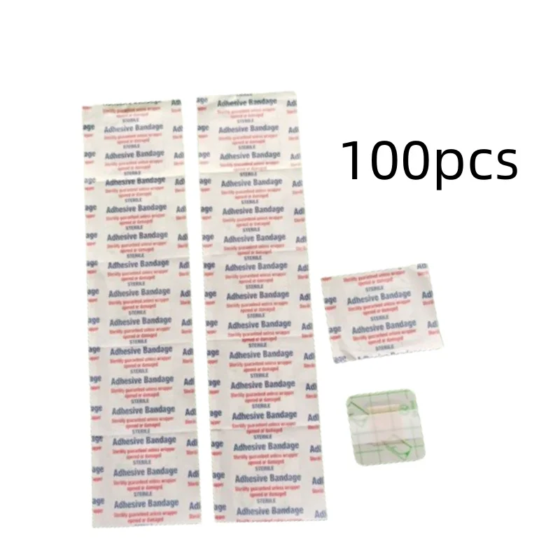 100Pcs/Pack Transparent Adhesive Wound Plaster Waterproof Medical Anti-Bacteria Band Aid Bandages Home Travel First Aid Kit