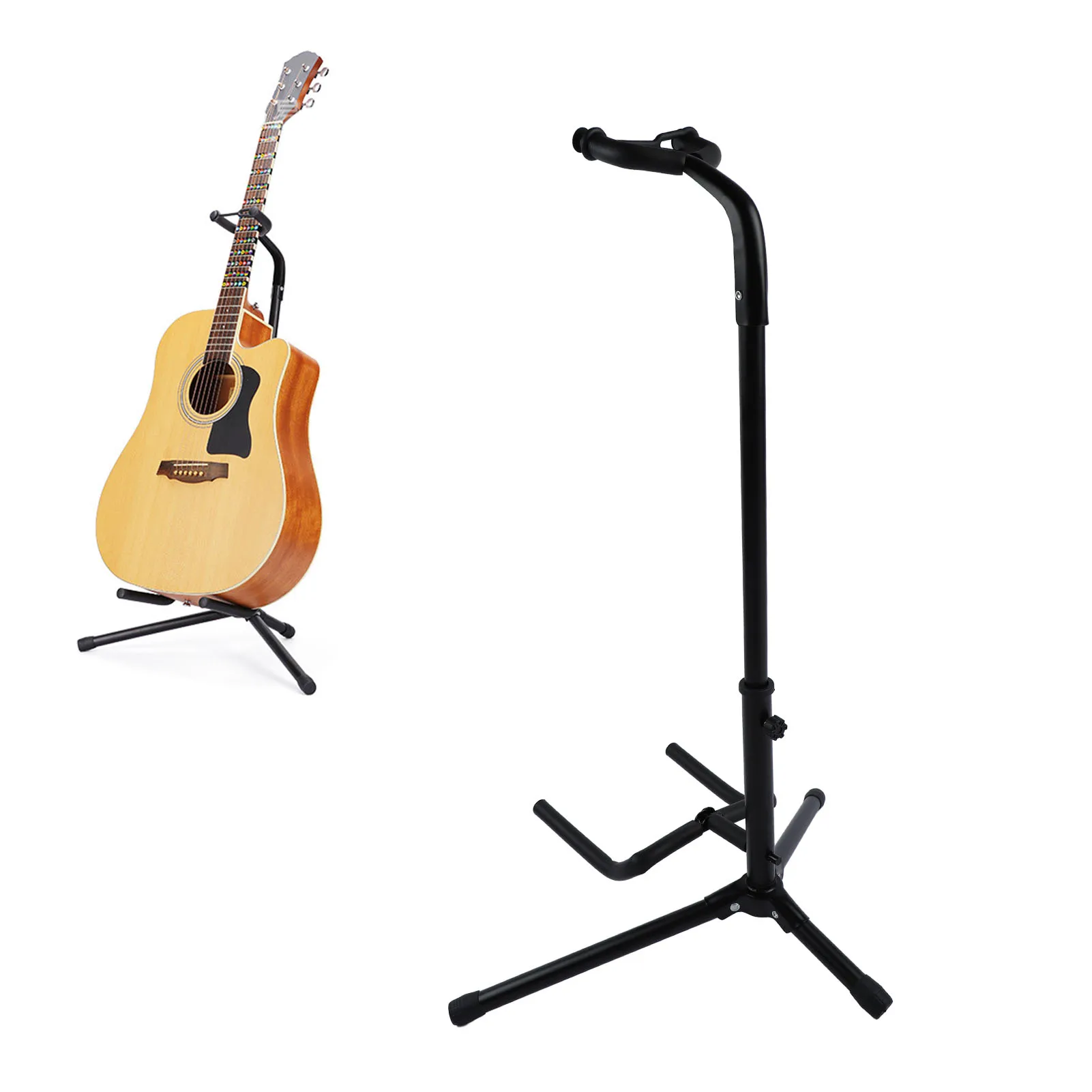 

Vertical Guitar Stand Foldable And Adjustable Instrument Display Ukulele Pipa Bass Folk Classical Electric Wood Guitar Stand