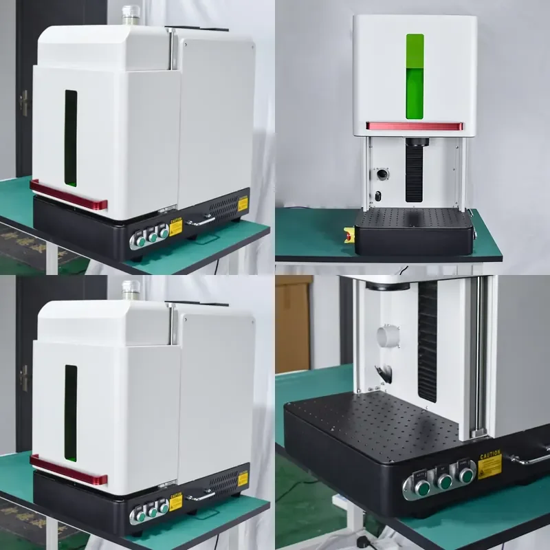100W Closed Fiber Laser Marking Machine for Galvo Brand Marking Head Laser Source DXF PLT AI Household Glass