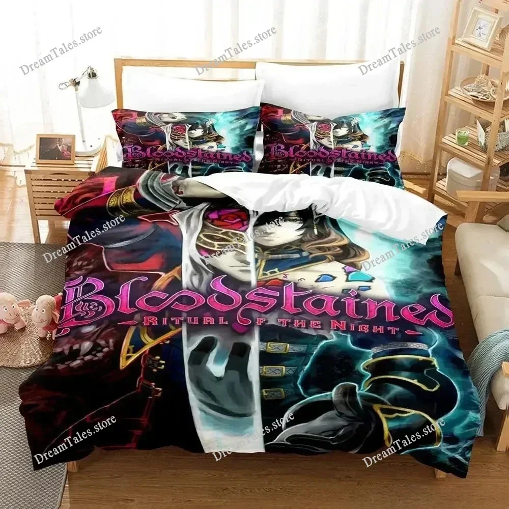 

Game BLOODSTAINED RITUAL OF THE NIGHT Bedding Set Boys Girls Twin Queen Size Duvet Cover Pillowcase Bed Kids Adult Home Textile3