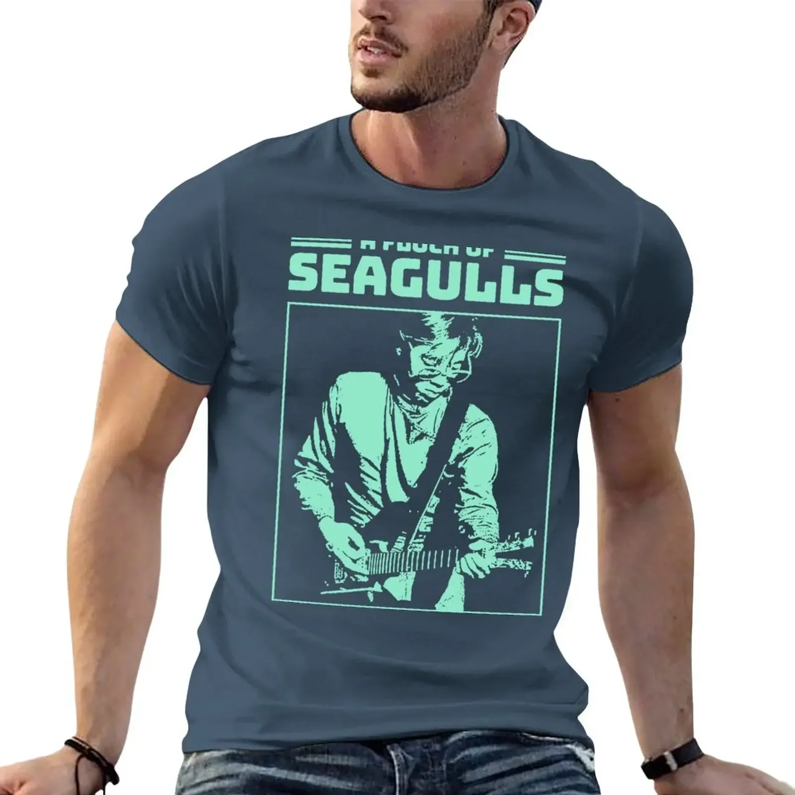 New A Flock Of Seagulls / Fanwerk T-Shirt custom t shirt hippie clothes sports fan t-shirts Men's cotton t-shirt