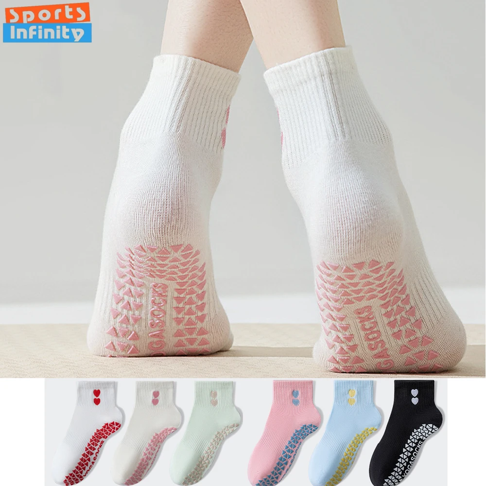New Trendy Yoga Socks Anti Slip Women Professional Pilates Socks Women Indoor Dance  Running Skipping Rope Fitness Sports Socks