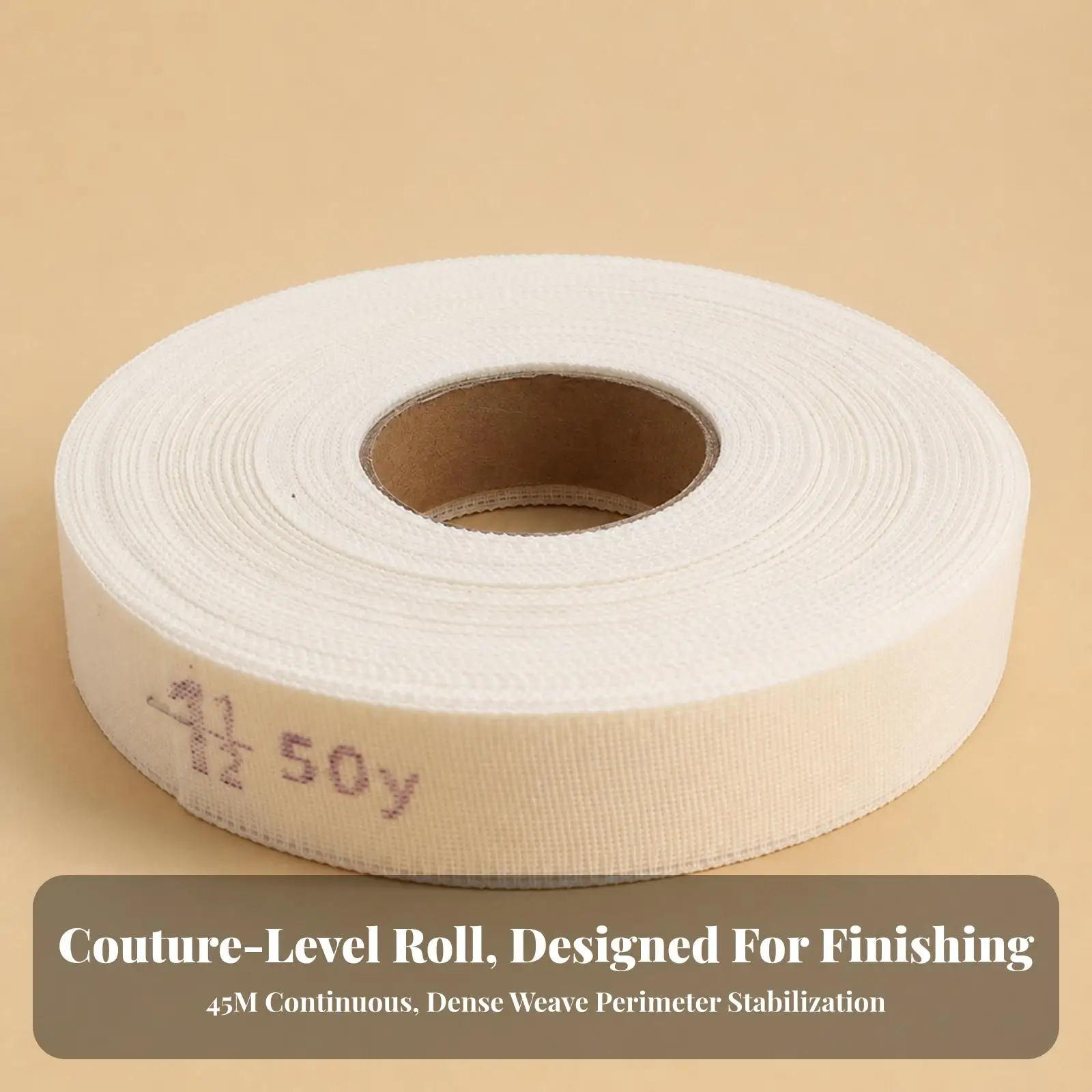 Woven Fishbone Sewing Boning White Roll for Crisp Hem Lines on Dresses Costumes and Lightweight Garments