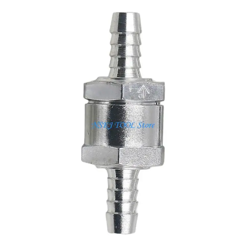 L8RC Leakproof Aluminum Alloys Fuels Check Valves Single Way Tube Hose Valves For Fuels Air waters Pipe Tube Hose Easy