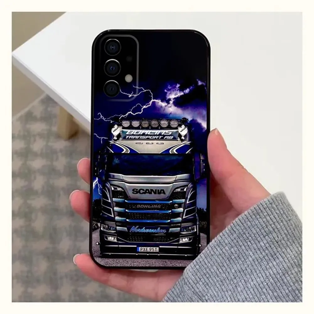 S-SCANIA Trucks SA-AB Phone Case For Samsung Galaxy A13,A21s,A22,A31,A32,A52,A53,A71,A80,A91 Soft Black Shell