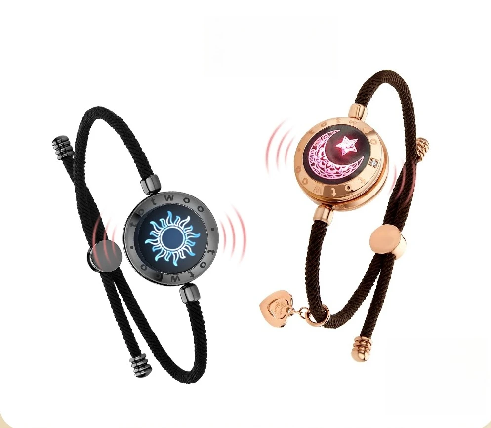 

Smart Induction Couple Bracelet, Sun and Moon Lovers, Flash Vibration, Long-distance Love, Original Valentine's Day Gift.
