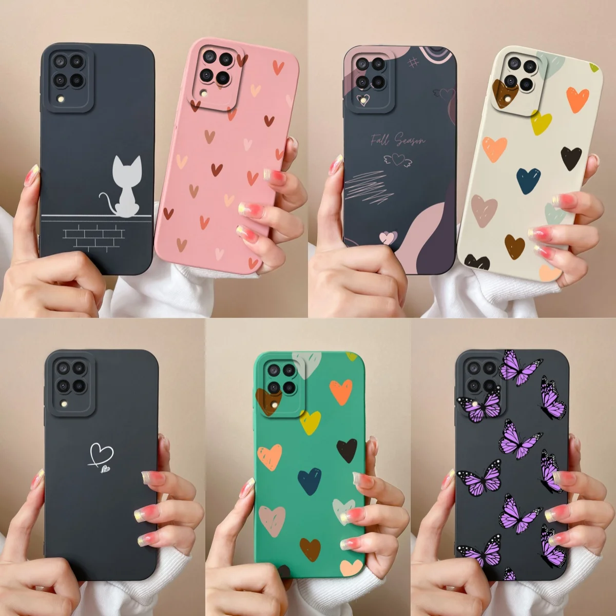 Para Samsung A12 M12 F12 Funda creativa de silicona líquida suave protección de cámara Funda trasera de teléfono para Galaxy A12 A M F 12 Funda Capa