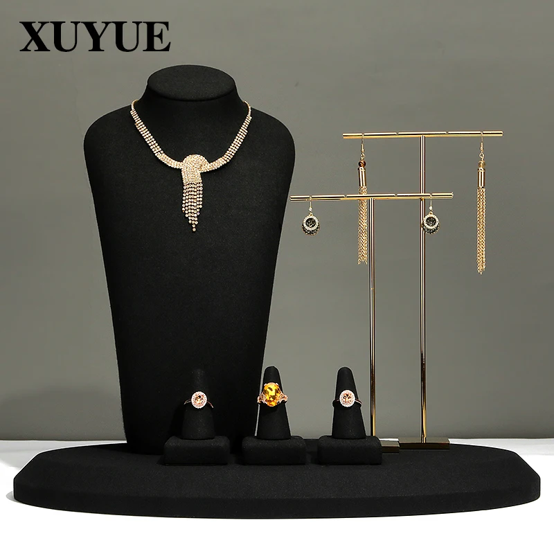 Ornament display stand jewelry necklace window display stand jewelry placement bracket ring earrings live display props