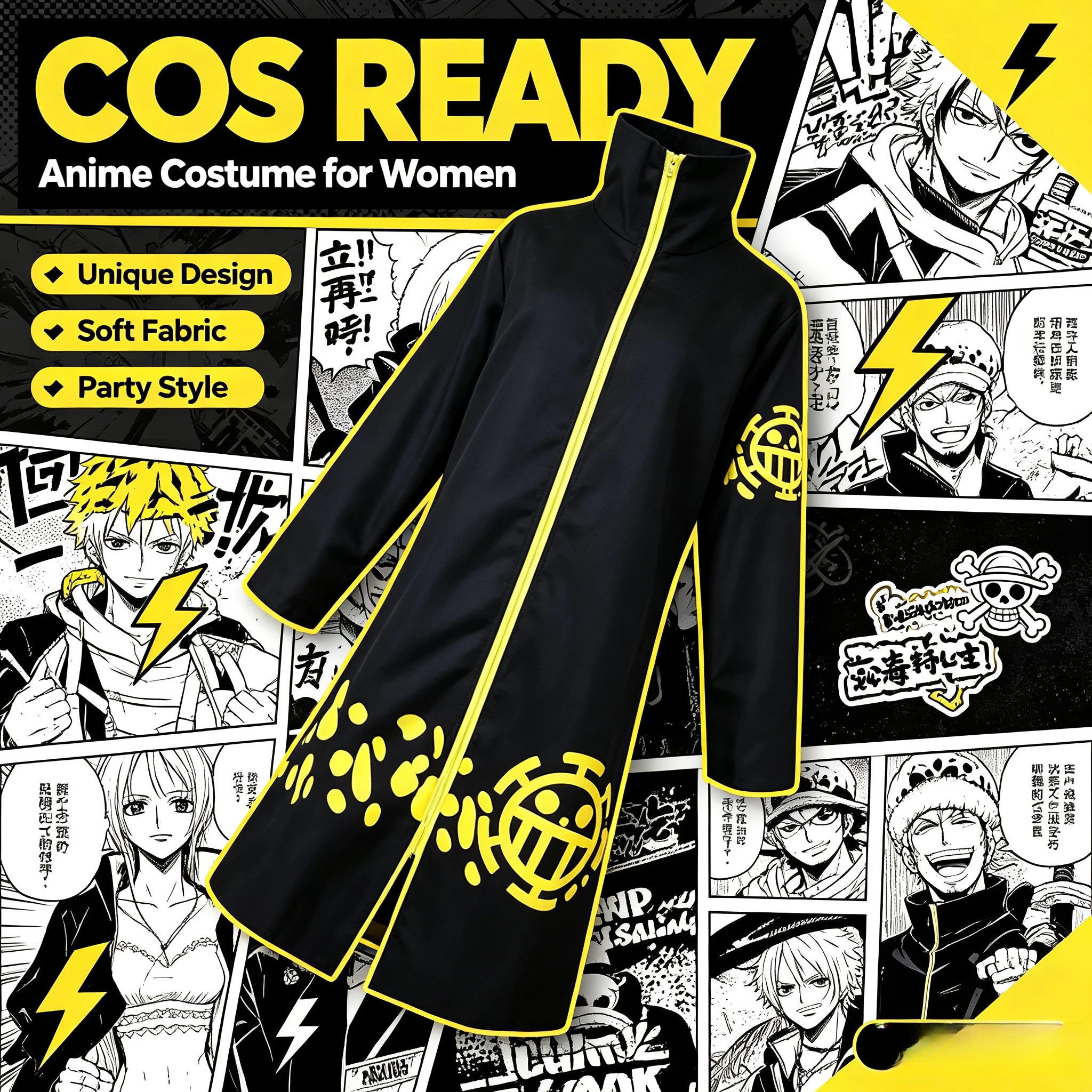 Windbreaker Anime Merchandise - Anime One Piece Trafalgar D. Water