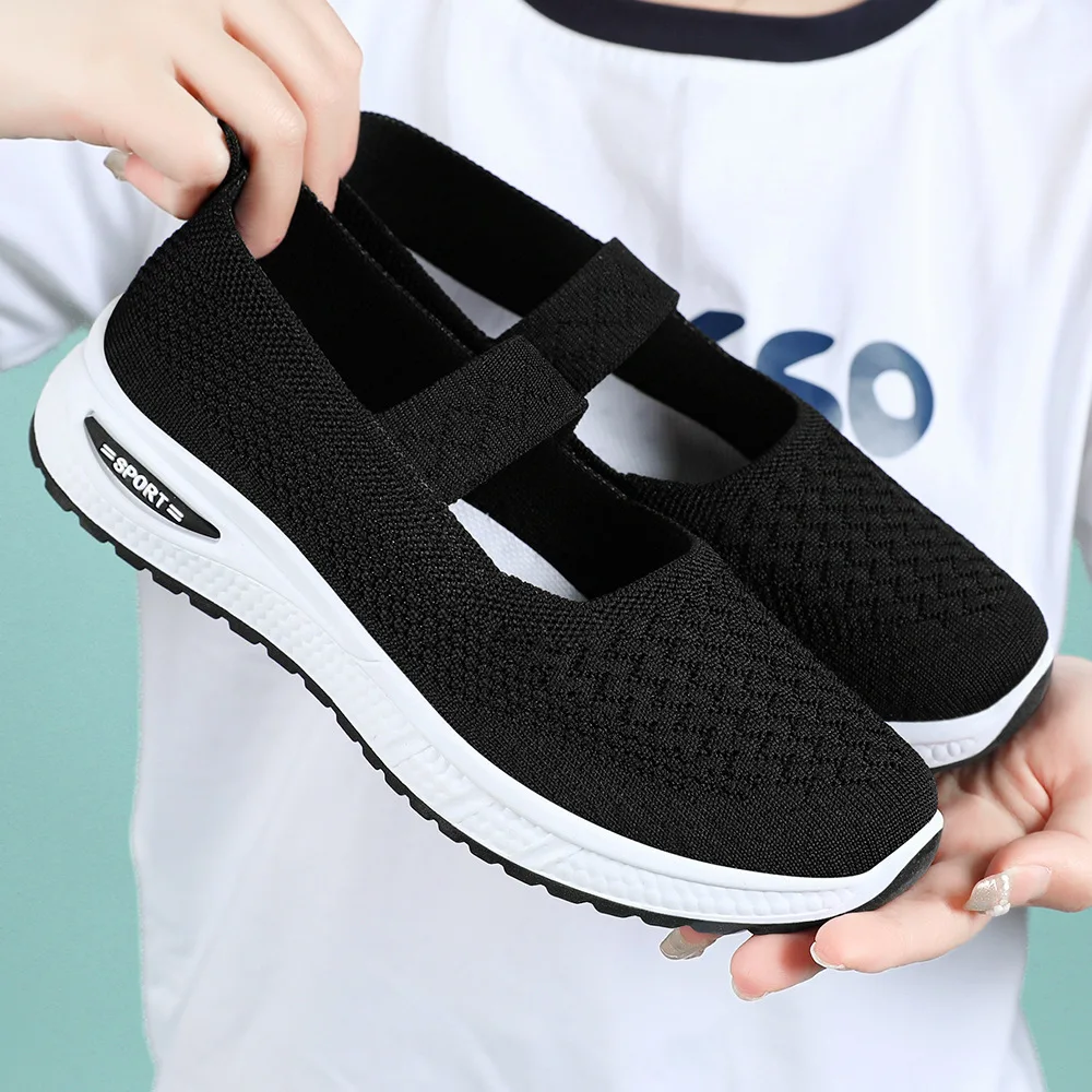 2024 Summer New Season Mesh Casual Women's ShoesComfortable And Lightweight Flat Sports ShoesAnti Slip Soft Soled Mother's S