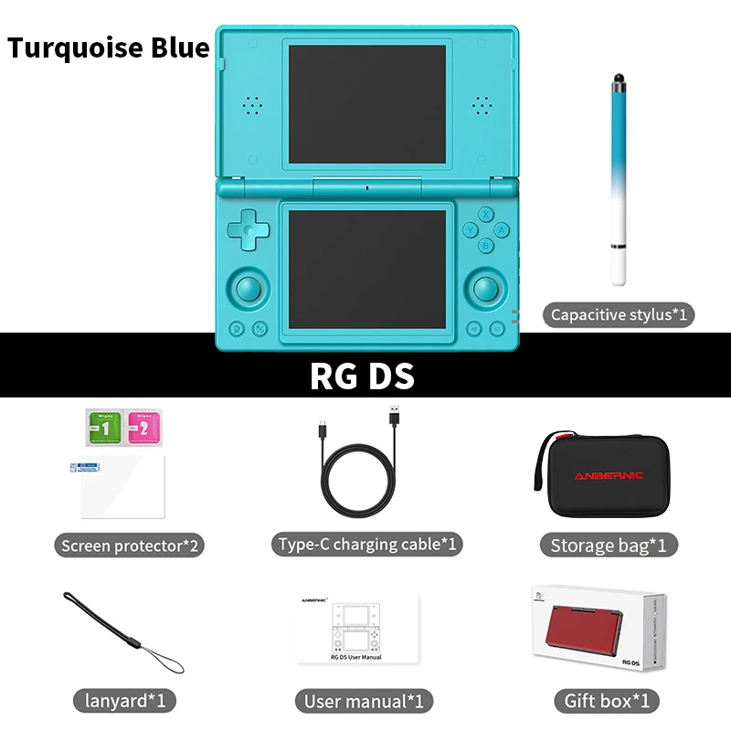 Anbernic RG DS携帯ゲーム機 4インチIPSデュアルスクリーンAndroid