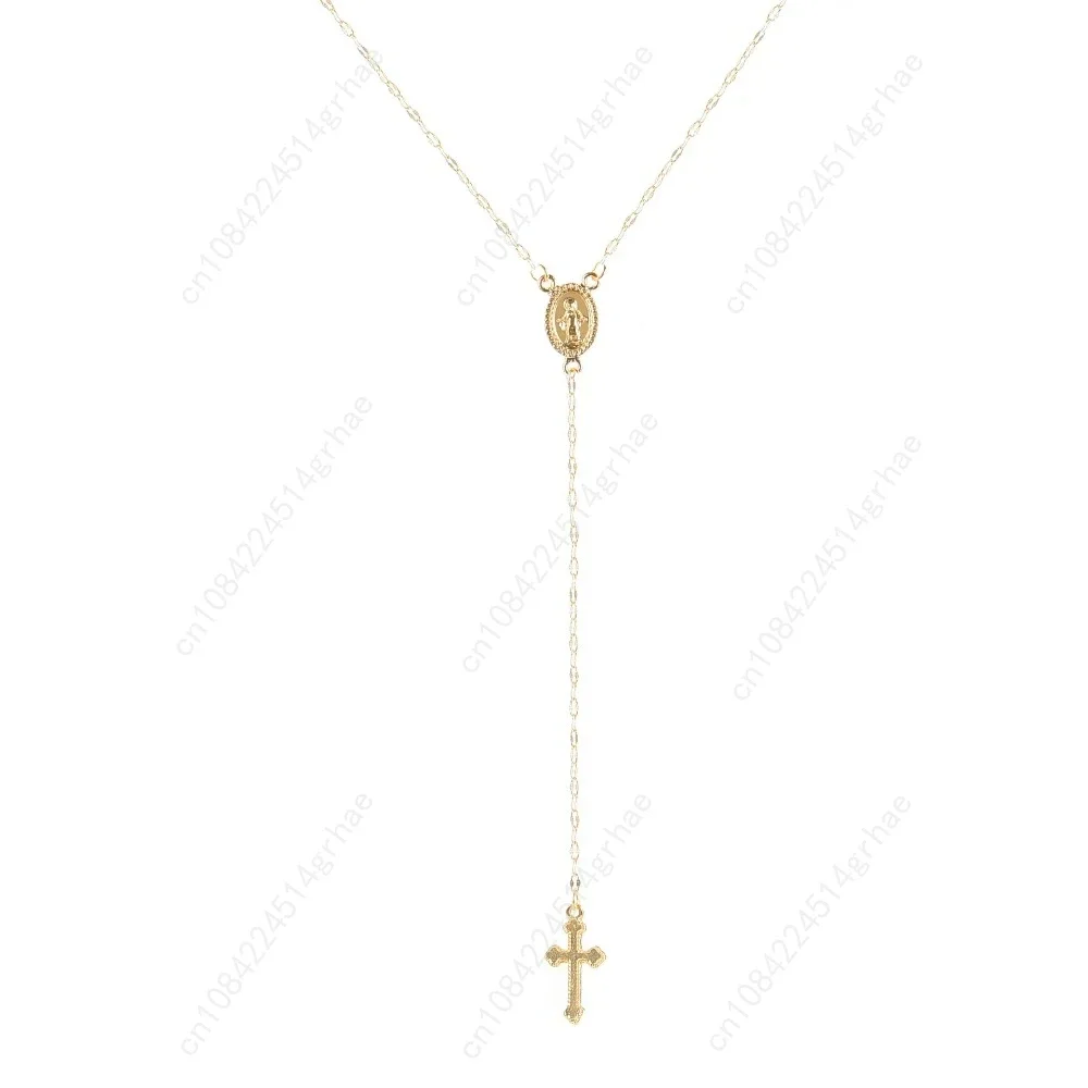 2026 موضة جديدة خمر الصليب المسيحي بوهيميا مسبحة دينية قلادة قلادة للنساء سحر هدايا مجوهرات الأزياء #5