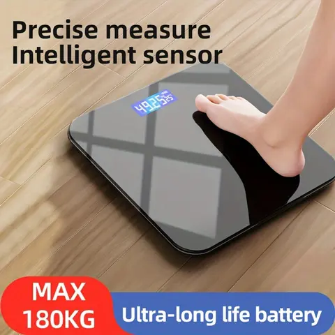 스마트 무선 디지털 저울 - LCD 디스플레이를 사용하여 집에서 정확한 무게 측정, 배터리로 작동되는 저울 본체