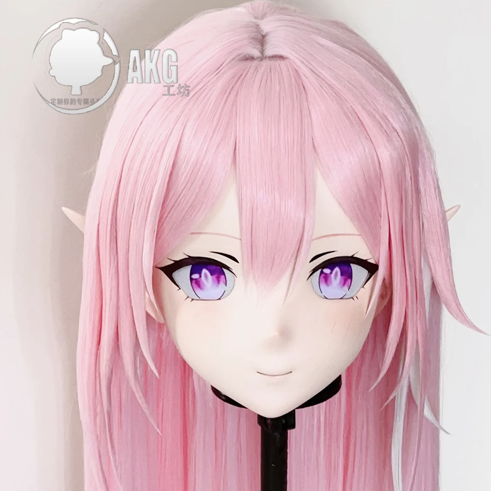

(Al225)Customize Character Crossdressing Female/Girl Resin Full/Half Head With Lock Anime Cosplay Japanese Animego Kigurumi Mask
