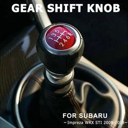 Car 6 speed For Subaru Impreza WRX STI 2009 2010 2011 2012 2013 2014 2015 2016 2017 2018 Manual Leather Gear stick shift knob