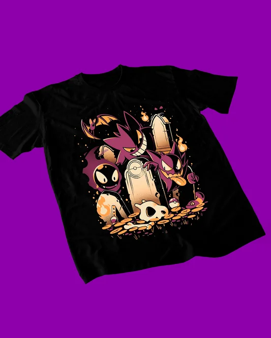 

Unisex Oversized Pokemon Gengar Anime Tshirt Men Women Short Sleeve Tee 2026 Summer Y2k Cotton Top Streetwear Casual Graphic Tee