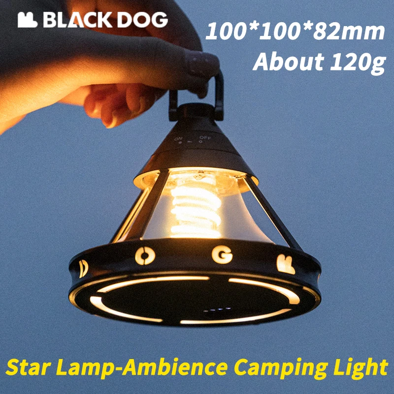 

Naturehike BLACKDOG Atmosphere Camping Lamp IP44 Waterproof Retro Rechargeable Light Ultralight LED Outdoor Hanging Lantern 2025