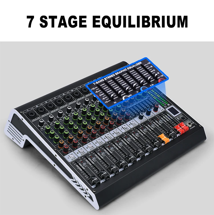 MC12  Professional Audio Sound Equipment Dj Controller Professional Audio Mixer 12-channel