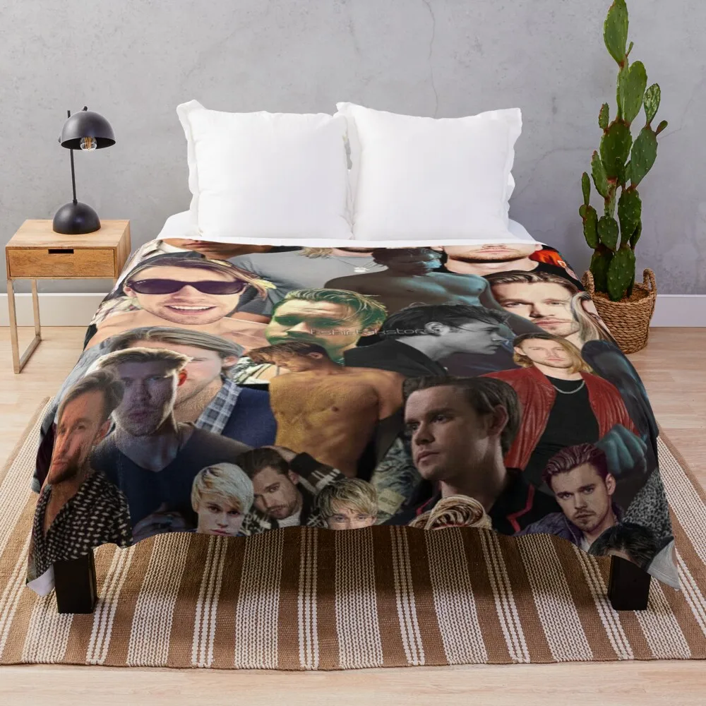 chord overstreet photo collage Throw Blanket Luxury Thicken Decorative Throw Cute Plaid Blankets