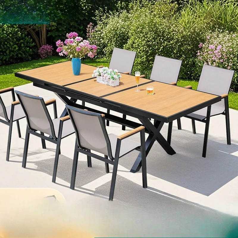 Outdoor Table and Chair Courtyard Villa Garden Open-air Hotel Table and Chair Leisure Table and Chair Outdoor Table