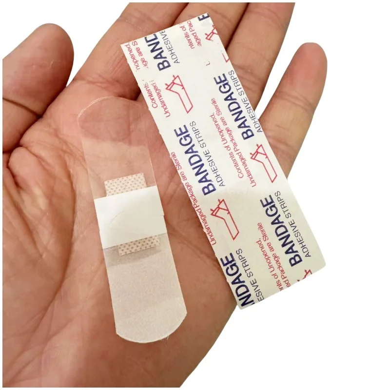 50Pcs/Set Transparent Band Aid English Letters Print Clear Waterproof Plasters Wound Dressing Patch Tape PE Adhesive Bandages