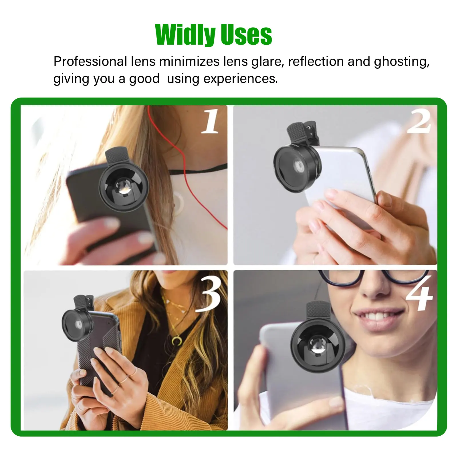 Kit Lenti per Fotocamera Smartphone 2 in 1 HD: Obiettivo Grandangolare Super 0.45x e Macro 12.5x per iPhone 17 X Samsung Xiaomi