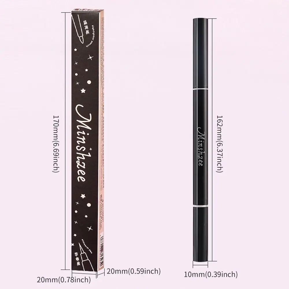 Nouveau crayon de ver à soie couché à Double extrémité, résistant à la sueur, Eyeliner durable, stylo de maquillage de contour imperméable, maquillage de beauté