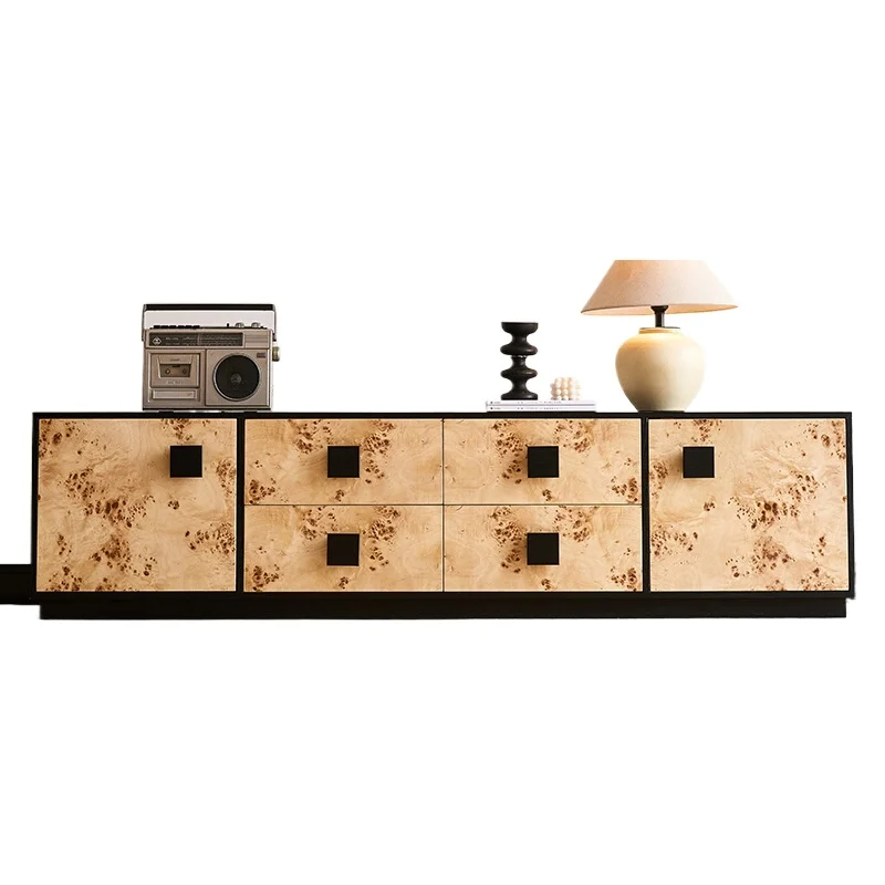 

Simple tree tumour bark Nordic chest cabinet Chinese antique American country chest of drawers Locker French TV cabinet