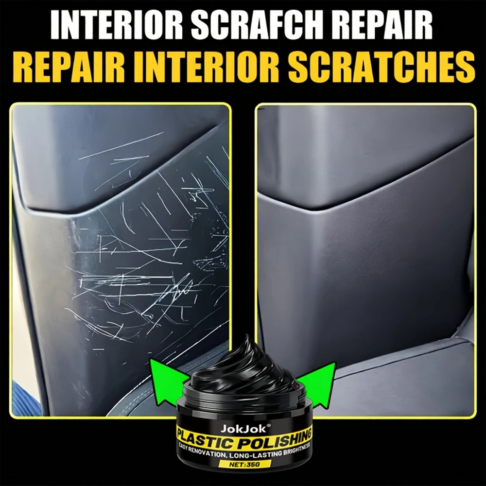 All-in-One Plastic Polishing Paste | Interior Scratch Repair Paste, for Repairing Plastic Oxidation Discoloration and Restoring